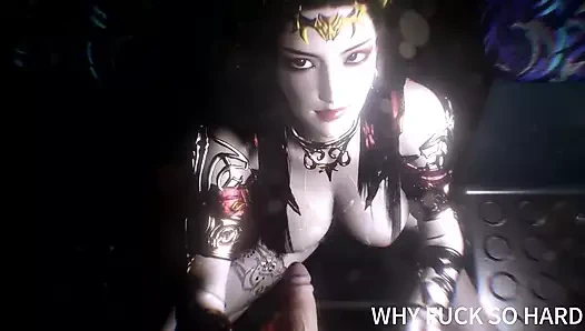 3 boyutlu cosplay süper model çıplak büyük göğüsleri ıslak amcığını çok sert siktiriyor