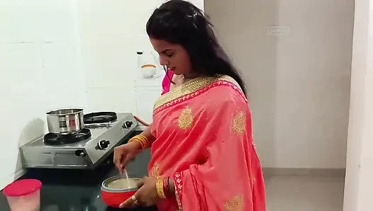 Rhea, the newlywed bride, was making pudding in the kitchen when the brother-in-law grabbed her from behind and had sex.