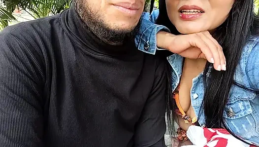 Park Seduction: Busty Latina Offers "Perverted Job" to Bearded Stranger - Intense Home Session