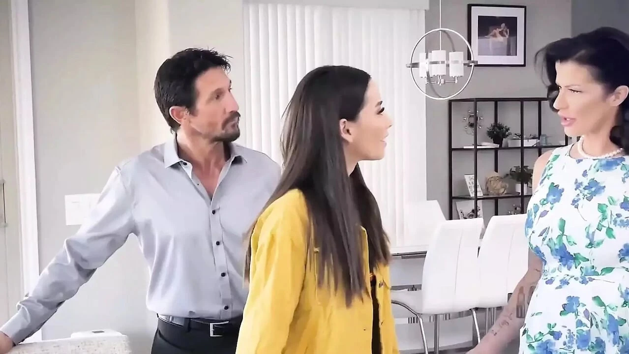 FamilyStrokes - Busty Stepmom Pounds Disobedient Stepdaughter While StepDaddy Drills Her Milf Twat