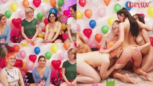 Ersties - doğruluk mu cesaret mi ıslak 5 lezbiyenle bitiyor