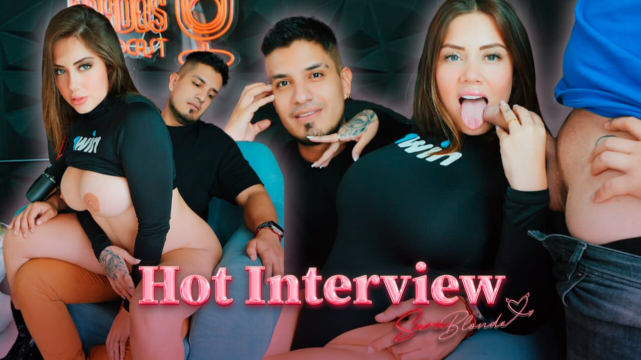 Podcast kontrolden çıkıyor, oral seks, gırtlağına kadar alıyor ve bir sürü sperm canlı - sara blonde ve crispasquel