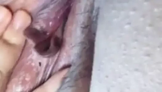 Bbw parmak kendini içinde araba