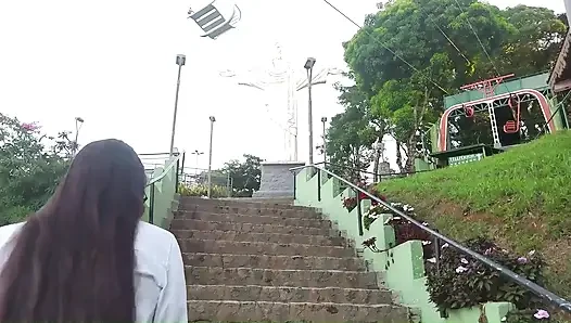 Sex in a Public Place - Couple caught having sex and exhibitionism at Christ the Redeemer