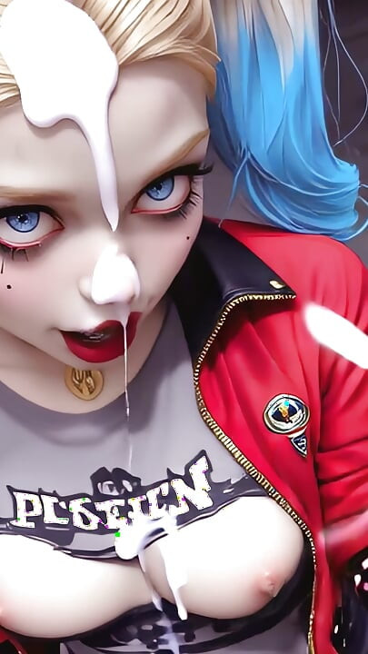Psycho Cosplay Girl POV: Deepthroat & Messy Facial Cumshot AI Animation