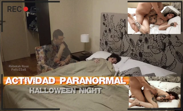 Призрак с большим хуем надувает меня, а затем жестко трахает меня