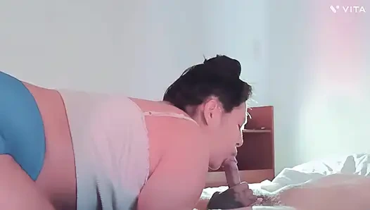 Bölüm 2: Meksika'da eşimle ev yapımı Esmer kocaman popo