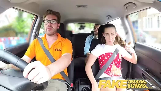 Sahte sürüş okulu dik öğrenciler gizli emmek ve sikme