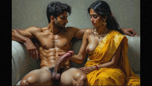 Büyük memeli orta yaşlı seksi kadın bir grup büyük siyah yarakla grup seks