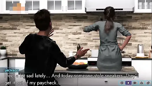 Gelecek nasıl düzeltilir #1 - Jackson ve Ellie birlikte duş aldı ve boşalana kadar birbirleriyle oynadılar