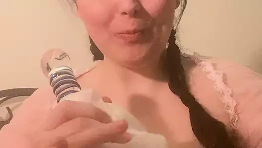 Seks oyuncağı incelemesi ve gösterisi: aptitan 7.1" çift uçlu cam dildo