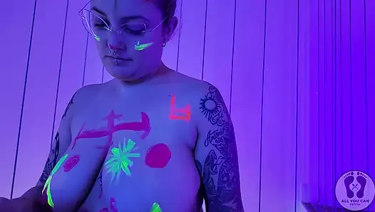4k striptiz twerk avatar ışık efekti rgb vücut boyama