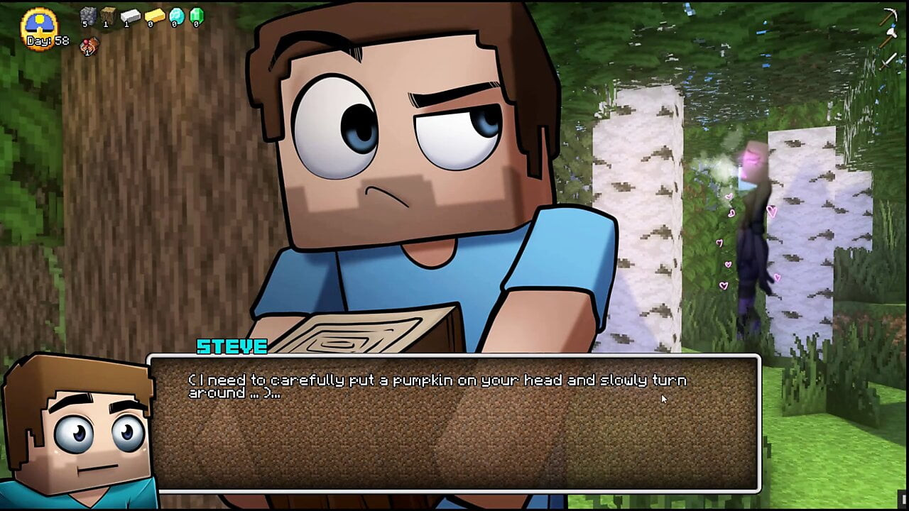 Hornycraft bir minecraft parodi hentai oyunu pornplay ep.9 enderman kız açık ormanda Mastürbasyon