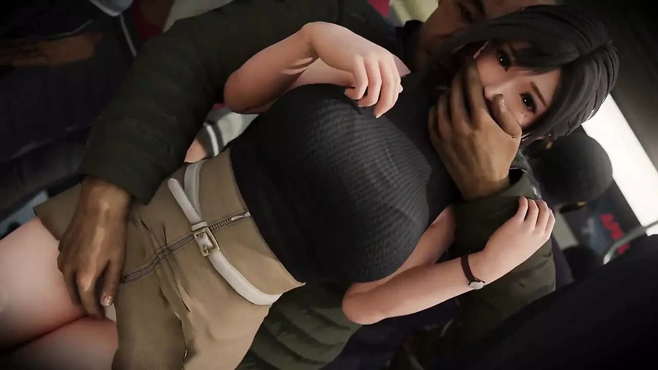 Teen get creampie in public train