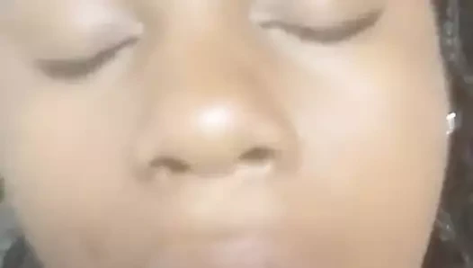 shynia 18 yo black girl takes cum after sex at work
