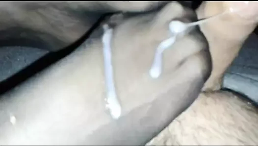 kırık naylon üzerinde Cum