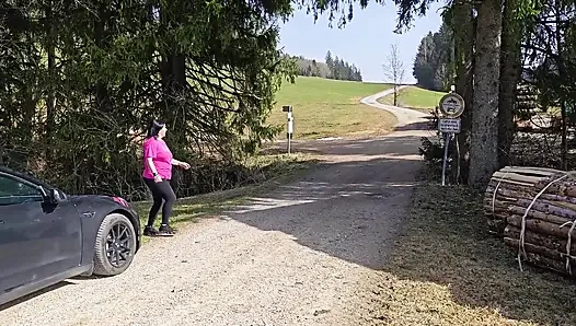 Ladylena her şeyi yapıyor - Yakalandı / Sevişiyor / Oral seks / Açık Hava