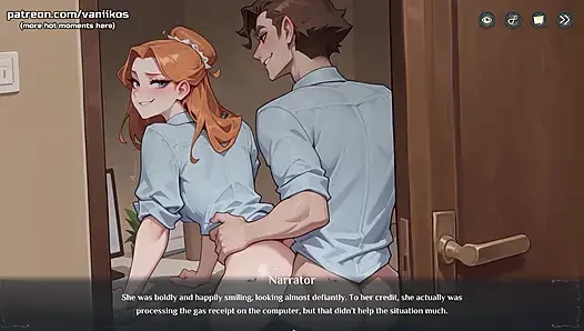 Büyük memeli tüylü kız dar şortla büyük götünü gösteriyor - otel hikayeleri (buhar oyunu) - 3 boyutlu animasyonlu hentai oyunu