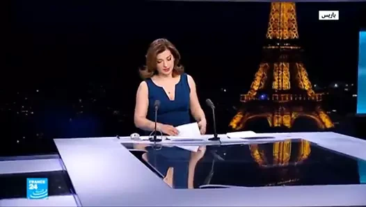 Sexy arab journalist Rajaa Mekki jerk off challenge