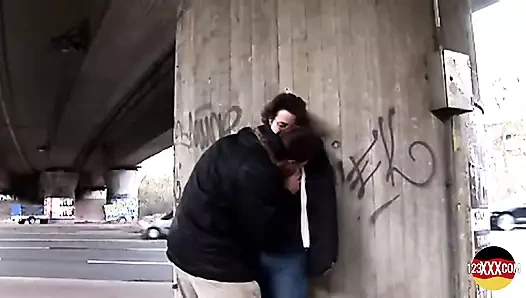 Older Woman Accepts an Offer for Sex in Public