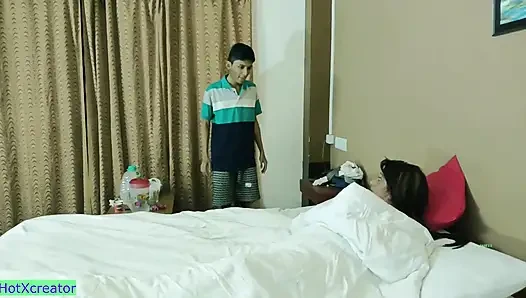 Desi Stepaunty Fucking with Two 18yrs Boy! Indian Bengali Threesome