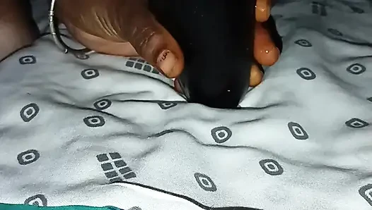 Sister-in-law masturbating with huge eggplant