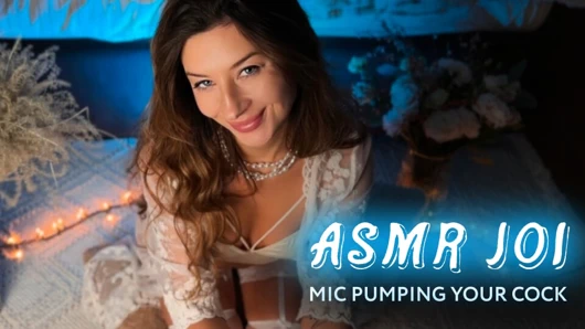 ASMR 31 TALIMATı. Yumuşak ve nazik esmer Amy Haze Mic yarağını pompalıyor