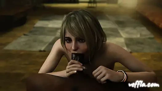 Ashley Graham oral seks zevk seks animasyonunda yüz inliyor