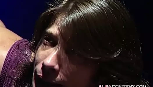 Sıcak abanoz olduğunu alıyor büyük beyaz çük