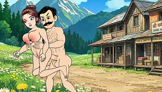 Swati ve dükkan sahibi Ramu'nun komik seksini gösteren çizgi film videosu. Büyük bir penis sikişiyor.