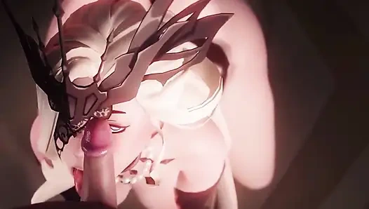 Fatui seks partisi - genişletilmiş versiyon. Genshin Impact'in Sinyora ve Arlecchino iyice sikiliyor