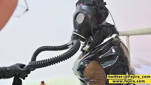 Fajira com – sevimli lateks kız – kendini esaret ve nefes oyunu