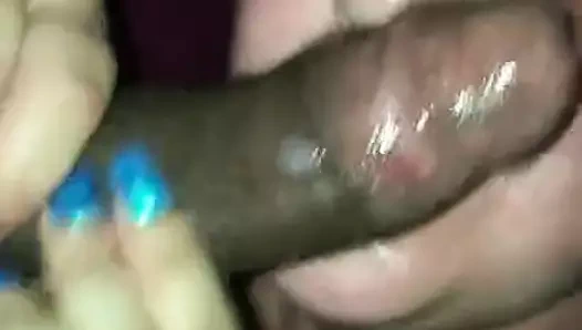 Büyük zenci yüze boşalma