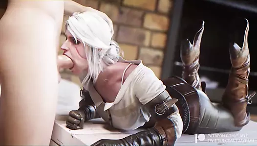 Ciris gagging üzerinde bir büyük çük