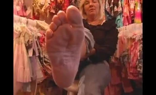 Olgun bayan tabanlar ayaklar