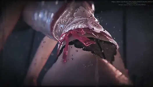 B059'u öner iki cadı hırsızı sikiyor ve onu dildo olarak kullanıyor, vajinalarına sokuyor. Hırsız o zaman Swallo'ydu