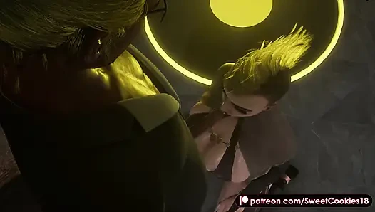 Punk Stripper Sucks Cock Then Gets Creampied in Club