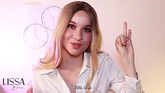 yeni yıl geri sayım ile İspanyol öğretmen