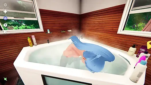 My Busty Hot Roommate Taking a Shower - My Bath Tub Companion - Gameplay