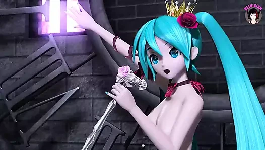 Hatsune miku - sevimli çıplak dans (3 boyutlu hentai)