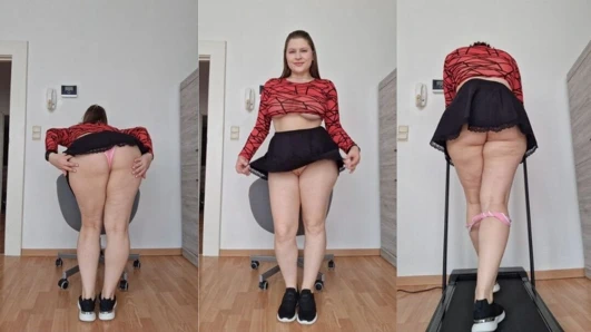 Underskirt teasing with and without panties