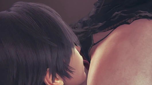 3 boyutlu hentai'de büyük memeli sarışın anime kız - ayakta amcık yalama, sandalye azdırma ve fışkırtma