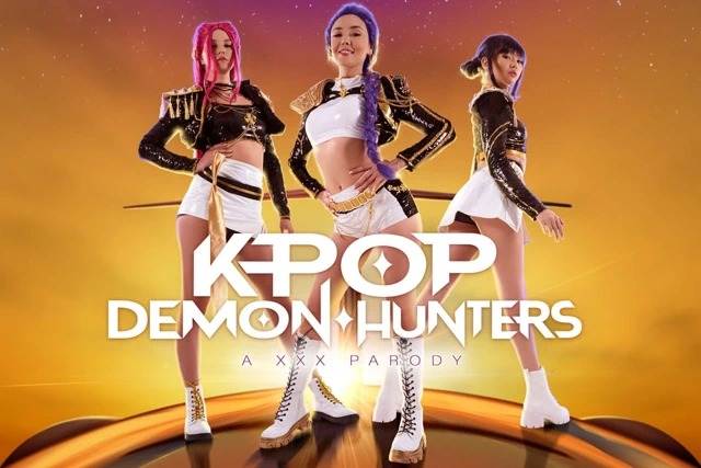 Vrcosplayx kpop iblis avcıları, kpop demon hunters, kpop kim, leya desantis ve catherine knight dörtlü seks seansında yarağını avlıyor