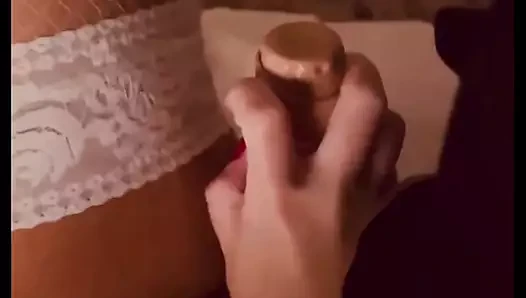 Kızın yapay penis ile mastürbasyon yapması