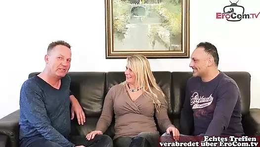 Alman tombul sarışın evli kadın üçlü grup seks yapıyor amatör oyuncu seçmelerinde paylaşıldı