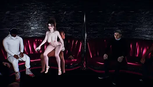 Striptiz Kulübünde Ateşli Asyalı Bir Striptizciyi Sikiyor