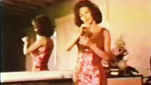 Vintage ışıltılı elbise striptiz