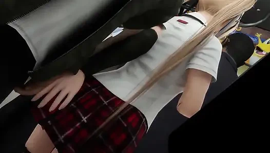 Baba marie'i halka açık trende sikiyor