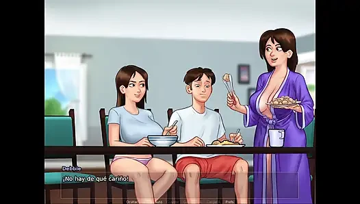 Üvey anne ve üvey kız kardeş kiracıya kimin en fazla zevk verdiğini görmek için rekabet ediyor - yaz mevsimi efsanesi