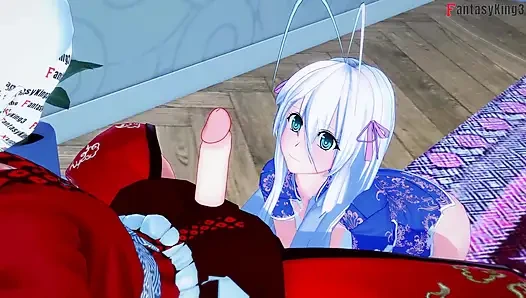 Rossweisse beni seks yapmak için evine davet ediyor - dxd ntr madness series